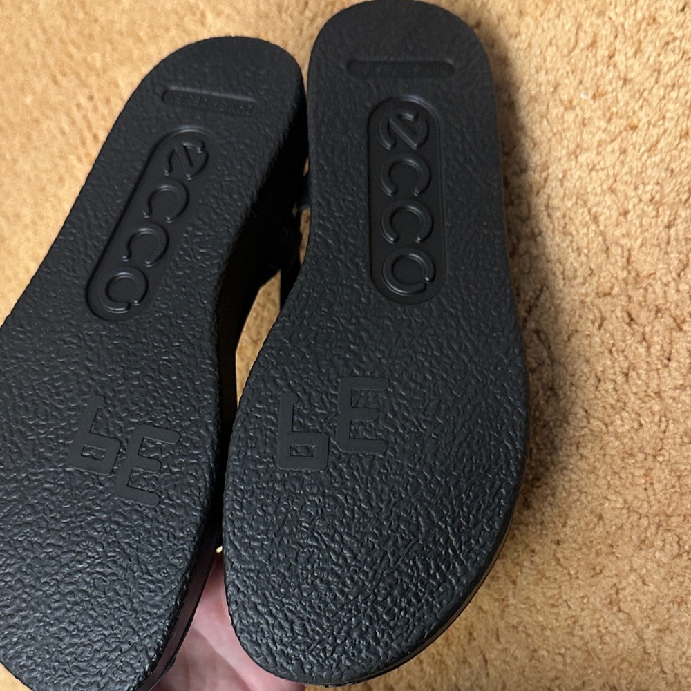 Black Women's Sandals comfortable Ecco - Picture 4 of 4